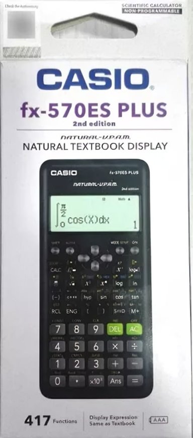 CALCULADORA CASIO CIENTIFICA  FX-570 ES PLUS NEGRO - 1