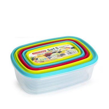 SET 5 FIAMBRERA RECTANGULAR URBAN 250/400/700/1000/1500 ML - 2
