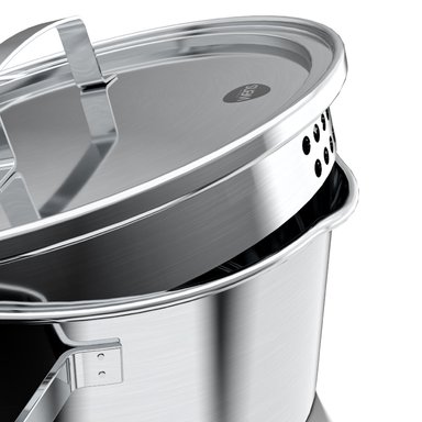 CACEROLA ACERO INOXIDABLE CON TAPA 7 LITROS 26CM WENS - 3