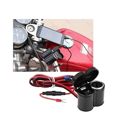 CARGADOR USB Y ENCENDEDOR DE CIGARRILLOS PARA MOTO 12V - 3