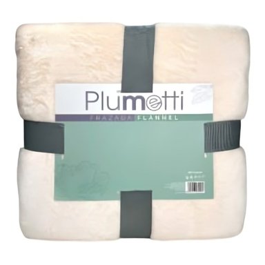 FRAZADA FLANNEL 1.5 PLAZAS / CRUDO – PLUMETTI - 1