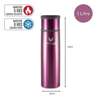 TERMO LIQ AC INOX EVERYNIGHT 1L PURPLE - 3
