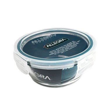 PACK X 4 CONTENEDOR HERME TICO DE VIDRIO REDONDO 3,70 LITROS – ALLEGRA - 3