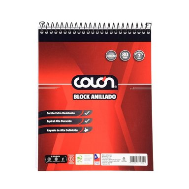 PACK X 4 BLOCK ESCOLAR CON ESPIRAL 7MM – COLON - 1