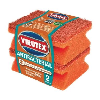 PACK X 4 ESPONJAS ACANALADA COBRE 2 UND. – VIRUTEX - 2