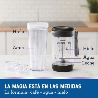 CAFETERA PARA FRAPPE  CON LICUADORA CON 3 FUNCIONES NEGRA BVSTDC03B - 4