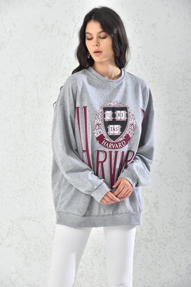 POLERON CASUAL MUJER GRIS - 6