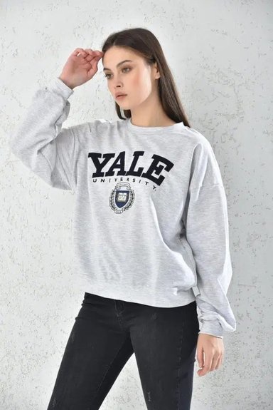 POLERON OVERSIZE HOODIE MUJER DEPORTIVO GRIS - 5