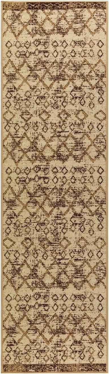 ALFOMBRA MROTTO ANTIDESLIZANTE CONTEMPORÁNEA MODERNA ALFODIA PASILLO CAFE 60 X 550 CM - 2