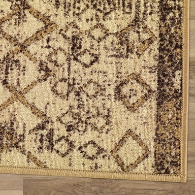 ALFOMBRA MROTTO ANTIDESLIZANTE CONTEMPORÁNEA MODERNA ALFODIA PASILLO CAFE 60 X 550 CM - 4