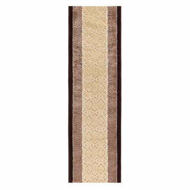 ALFOMBRA MROTTO ANTIDESLIZANTE CONTEMPORÁNEA MODERNA ALFODIA PASILLO CAFE GOMA SIN OVERLOCK 67CMX3M - 1