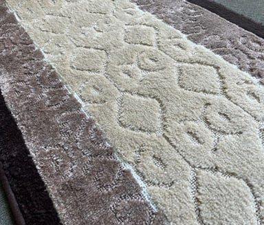 ALFOMBRA MROTTO ANTIDESLIZANTE CONTEMPORÁNEA MODERNA ALFODIA PASILLO CAFE GOMA SIN OVERLOCK 67CMX3M - 2