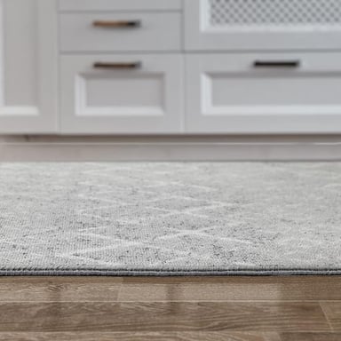 ALFOMBRA REDONDA GRIS CON GOMA ANTIDESLIZANTE 150 X150 CM - 2
