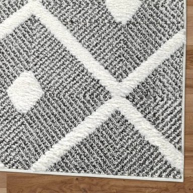 ALFOMBRA GRIS 120X180 CM MODERNO - 3
