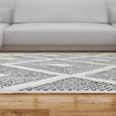 ALFOMBRA GRIS 120X180 CM MODERNO - 5