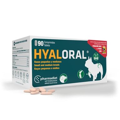 SUPLEMENTO HYALORAL RAZA PEQUEÑA&MEDIANA 90 COMPRIMIDOS - 1