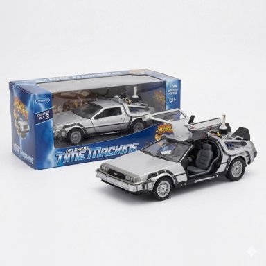 BACK TO THE FUTURE II DELOREAN ESCALA 1:24 - WELLY - 1