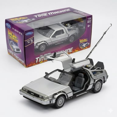 BACK TO THE FUTURE I DELOREAN ESCALA 1:24 - WELLY - 1