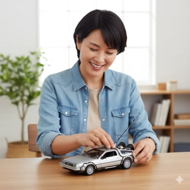 BACK TO THE FUTURE I DELOREAN ESCALA 1:24 - WELLY - 9