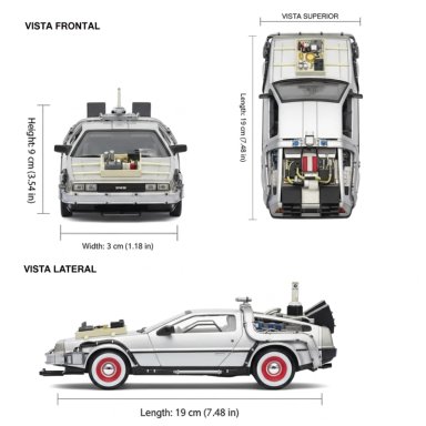 BACK TO THE FUTURE III DELOREAN ESCALA 1:24 - WELLY - 5