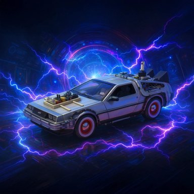 BACK TO THE FUTURE III DELOREAN ESCALA 1:24 - WELLY - 8
