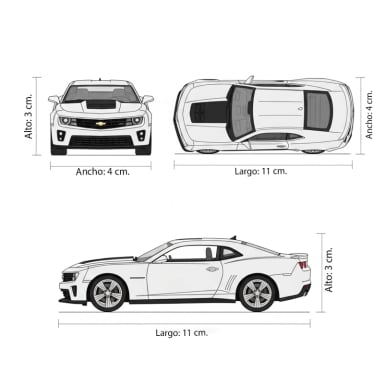 AUTO CHEVROLET CAMARO ZL1 S ESCALA 1:43 - WELLY - 5