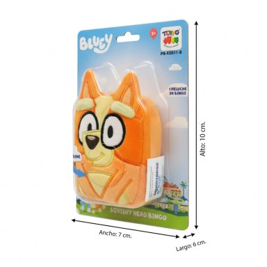 PELUCHE SQUISHY HEAD BINGO - BLUEY - 5