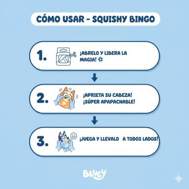 PELUCHE SQUISHY HEAD BINGO - BLUEY - 6