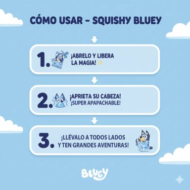 PELUCHE SQUISHY HEAD BLUEY - BLUEY - 3