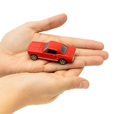 AUTO FORD MUSTANG COUPE 1964 ESCALA 1:60 - WELLY - 2