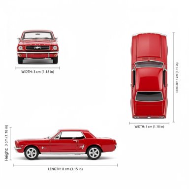 AUTO FORD MUSTANG COUPE 1964 ESCALA 1:60 - WELLY - 4