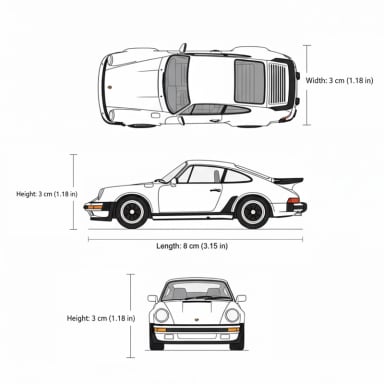 AUTO PORSCHE 911 TURBO ESCALA 1:60 - WELLY - 7