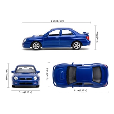 AUTO SUBARU IMPREZA WXR STI ESCALA 1:60 - WELLY - 4