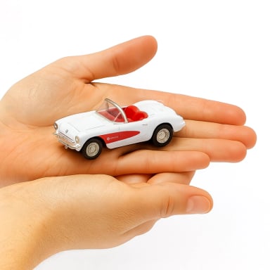 AUTO CHEVROLET CORVETTE 1957 ESCALA 1:60 - WELLY - 6
