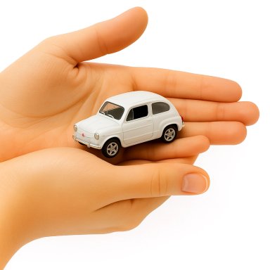 AUTO FIAT 600 ESCALA 1:60 - WELLY - 6
