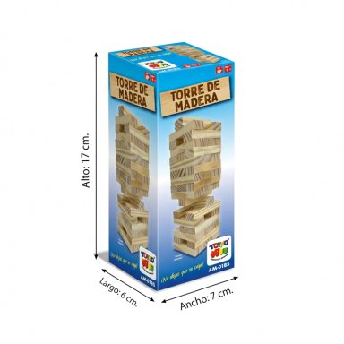 JUEGO DE MESA TORRE MADERA CHICA - TOYNG - 8