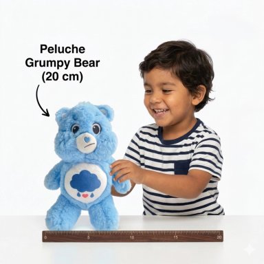 PELUCHE GRUÑOSITO AZUL 20 CM - OSITOS CARIÑOSITOS - 6