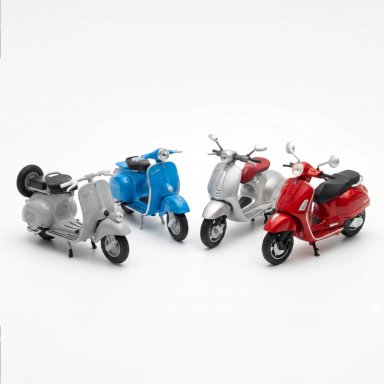 PACK X4 MOTOS VESPA WELLY ESCALA 1:18 - 2
