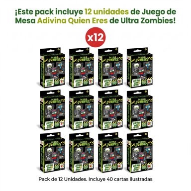 PACK 12 FLASH CARDS ADIVINA QUIE N ERES ULTRA ZOMBIES - 4