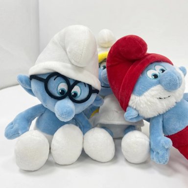 PACK X4 PELUCHES PITUFOS COLECCION COMPLETA - 2