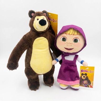 PACK X2 PELUCHES MASHA Y EL OSO COLECCION COMPLETA - 1