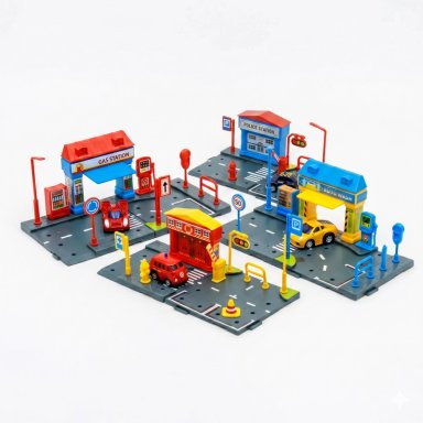 PACK X4 ESTACIONES WELLY CITY ARMA TU CIUDAD - 1