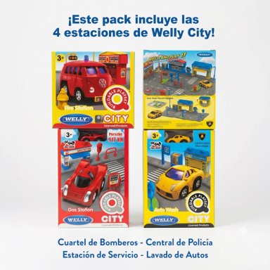 PACK X4 ESTACIONES WELLY CITY ARMA TU CIUDAD - 2