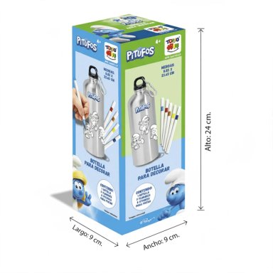 PACK X4 BOTELLAS PARA DECORAR SURTIDAS PERSONAJES - 3