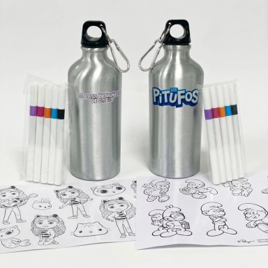 PACK X4 BOTELLAS PARA DECORAR SURTIDAS PERSONAJES - 4