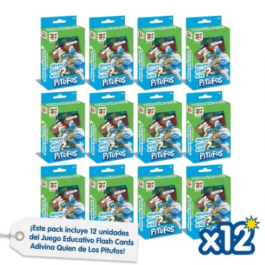 PACK 12 FLASH CARDS ADIVINA QUIE N ERES LOS PITUFOS - 3