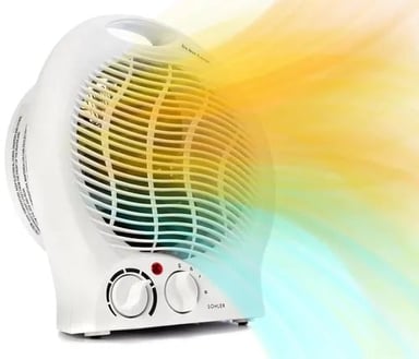 CALEFACTOR SISTEMA SEGURIDAD TERMOVENTILADOR CALENTADOR 2000W - 1