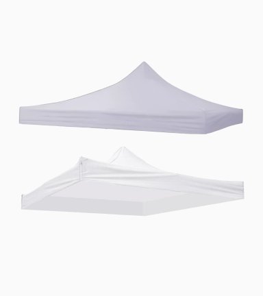 LONA CARPA REPUESTO TOLDO PLEGABLE 3X3 MT FILTRO UV COLOR BLANCO - 1