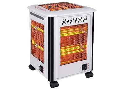 ESTUFA CALEFACTOR 5 LADOS CUARZO HALÓGENO 2000W OMNIDIRECCIONAL RUEDAS - 6