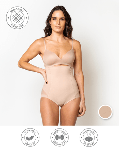 MODELADOR MICROFIBRA MUJER UNICA LINGERIE ULTRAFLEX CONTROL ALTO COMPRESIÓN FIRME SIN DEMARCACIÓN - 1